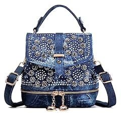 Rhinestone Knapsack Blue