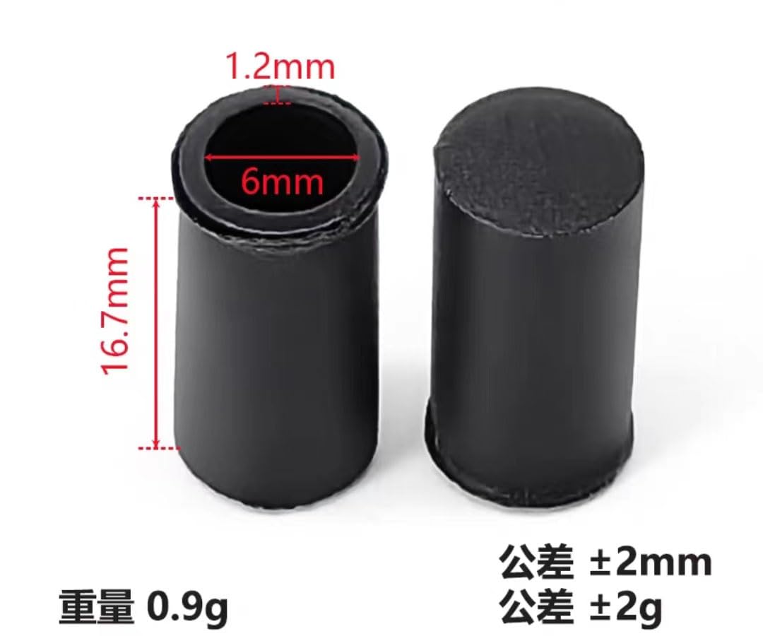 10 tappi in gomma per tubi, diametro interno 2,5 ~ 19 mm, in PVC, rotondi, per viti di identificazione, per mobili, tappi per viti