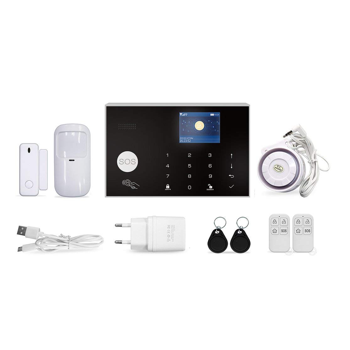 Sistema de Alarma gsm inalámbrico ZX-G30 WiFi Tuya Intercomunicador de Alarma Control Remoto de aplicación Detector automático 433MHz Detectores para iOS para Android