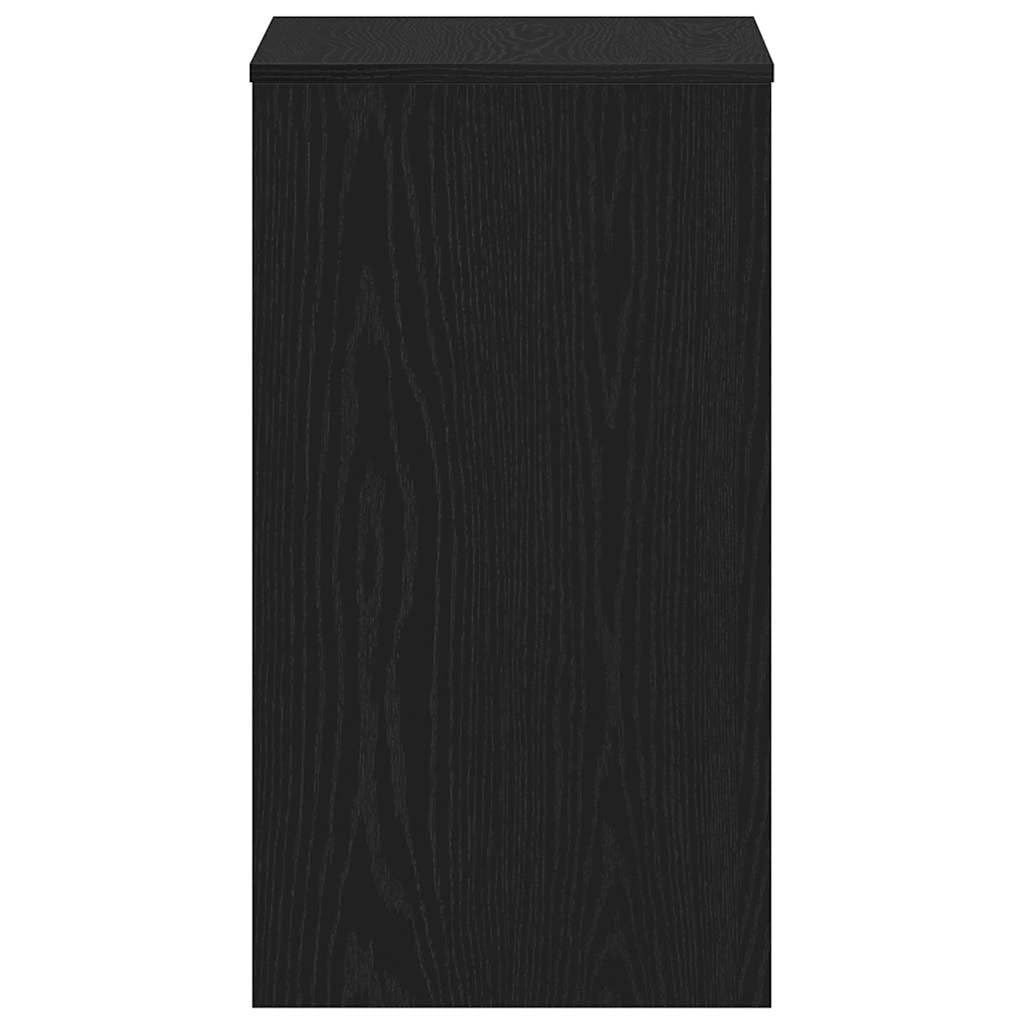 Scrivania in rovere nero, 90 x 40 x 72 cm, moderna scrivania per computer in legno, tavolo da lavoro compatto per casa e studio, stabile tavolo da ufficio