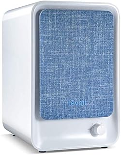 Levoit Air Purifiers for Home Bedroom with True HEPA Filter, 3-Stage Filtration, 100% Ozone Free, Portable Desktop Air Filter for Allergies, Pollen, Smoke, Dust, Pet, Odours, Quiet Operation, LV-H126