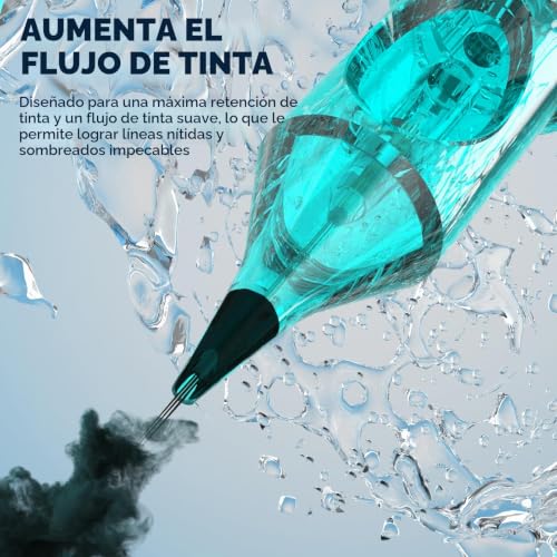 Agujas de tatuar con membrana profesional y gran filo INKin de 50 piezas 5