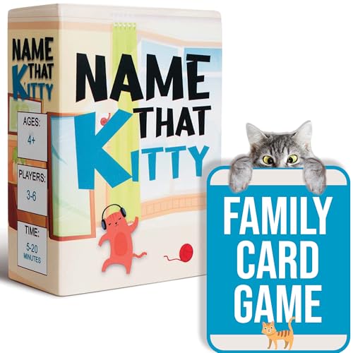 Name That Kitty - Fun Cat Game for Kids That's Great for Family Game Night | 100 Card Cat Themed Toy for Girls and Boys | Easy to Play