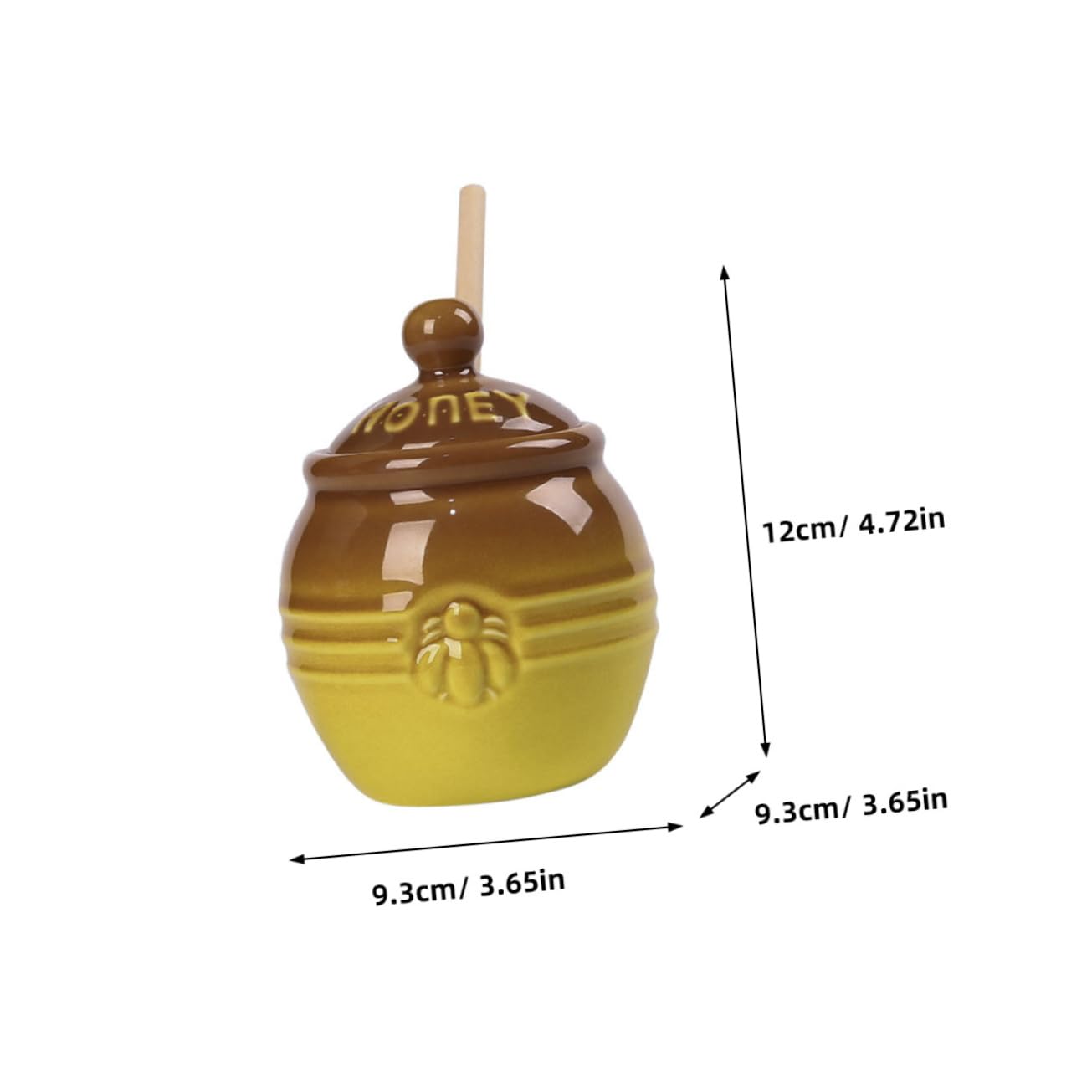 OUNONA 2 Set Ceramic Honey Jars with Lids and Dippers Porcelain Honey Containers present for Syrup Storage Restaurants