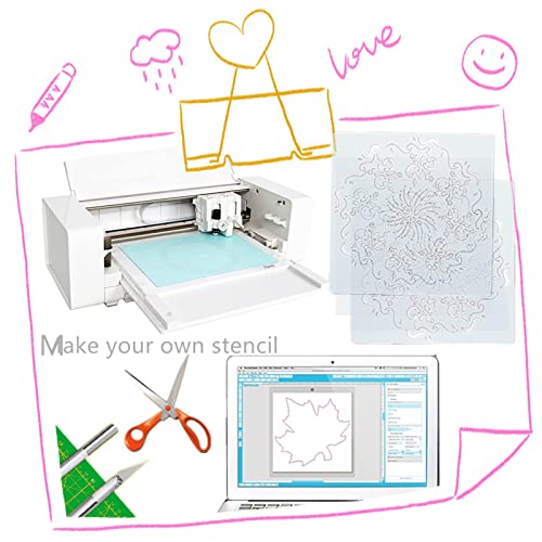 Banltre 10 Sheets 10 Mil Mylar Sheet 12 X 12 Inch Milky Translucent Pet Blank Stencil Making Sheet For Cricut, Laser Cutting, Gyro-Cut Tool Template Material (10 Mil) #TOP6