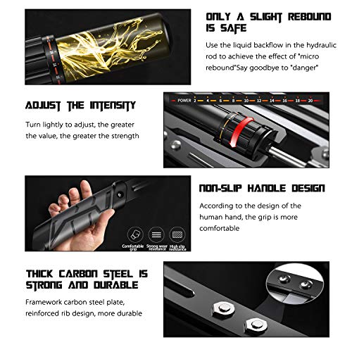 Vivitory Adjustable Hydraulic Power Twister Arm Forearm Exerciser 22-440Lbs Home Chest Expander For Arm, Biceps, Abdomen, Shoulder And Chest Muscle Strength Training (Grey) #TOP5