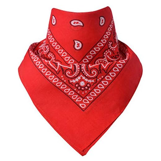 Miobo Bandana en 100 % coton Taille unique - Rouge - M