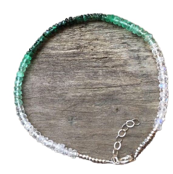 Bracelet émeraude saphir ajustable fini les problèmes de taille de bijou