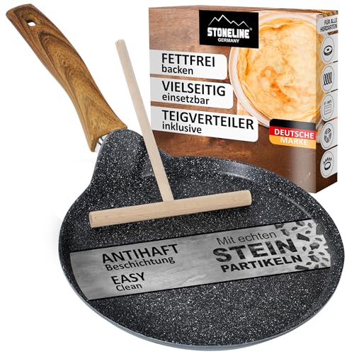 STONELINE® Padella per crêpes Back to Nature 25 cm, con stendi pastella