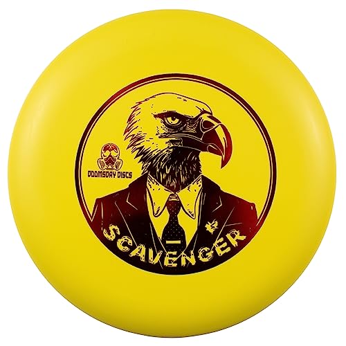 DOOMSDAY DISCS Scavenger All-Purpose Midrange | Soft Grippy Plastic Disc Golf Disc for All Players (150-160 Grams, Yellow)