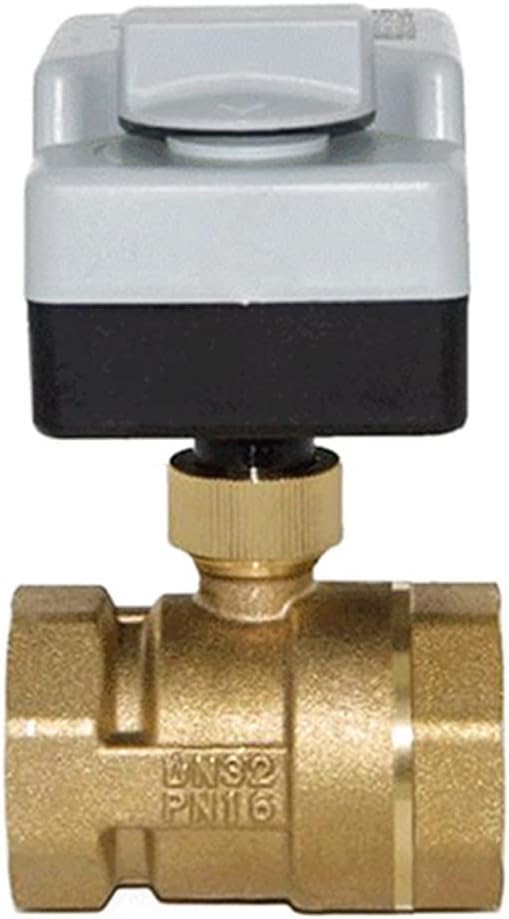 1/2 Quot; 3/4 Quot; 1 Quot; 2 Quot; Motorized Ball Valve 220V Three Wire Two Point Control Brass Electric Ball Valve with Manual Switch 1Pcs(1.5 Inch)