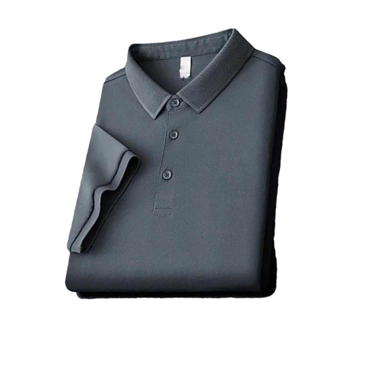 Disimlarl Herren-Poloshirt, lässig, locker, kurzärmelig, Revers, Knopf, Patchwork, atmungsaktiv, Baumwolle
