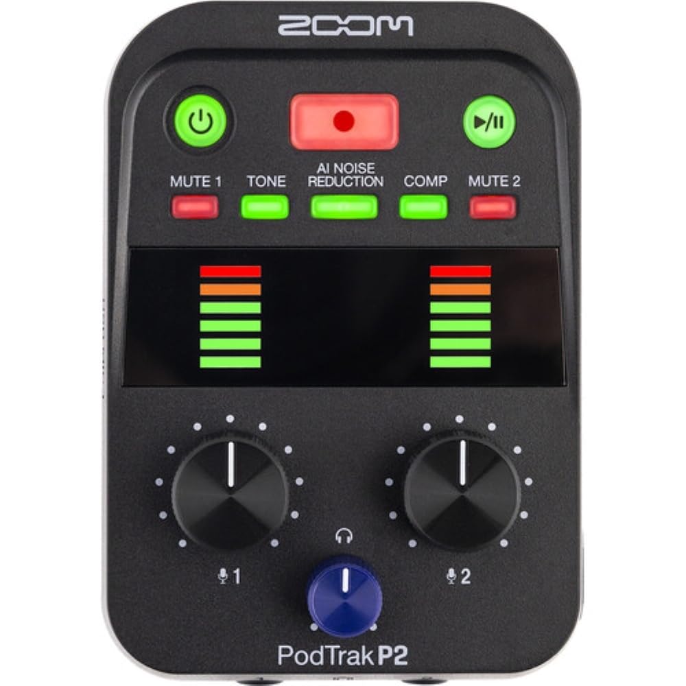 Amazon.com: Zoom PodTrak P2 Dual USB Mic Recorder for Podcasters