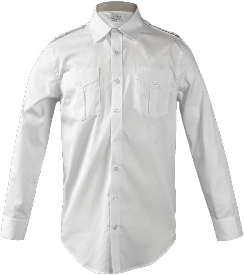 Men's Modern Cut White Label Long Sleeve Pilot Shirt