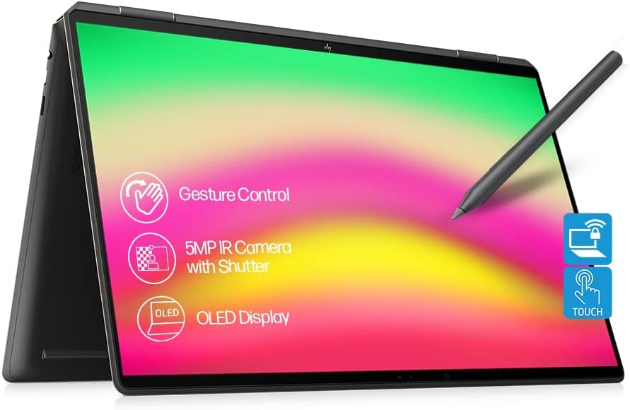 HP Spectre 16 x360 12th Gen Intel Evo Core i7 16 inch(40.6 cm) UHD+OLED Multitouch 400 nits Gorilla Glass 2-in-1 Laptop (16GB RAM/1TB SSD/A370M Graphics 4GB/Win 11/FPR/B&O/Pen/2.01 Kg),f1009TX Blue