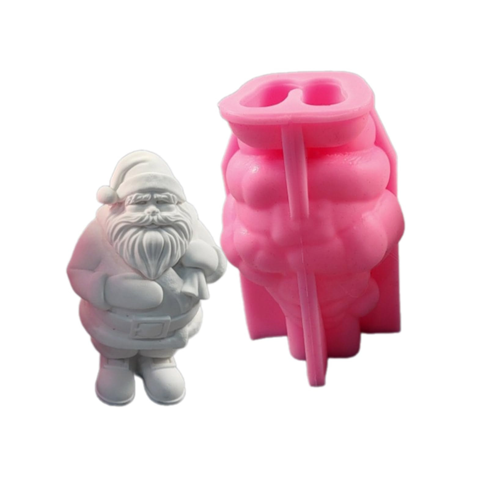 Kalttoy Santa Figurine Silicone Molds Plaster Silicone Molds for Plaster Decoration Christmas Decoration, Epoxy Resin Project Christmas Party Mold