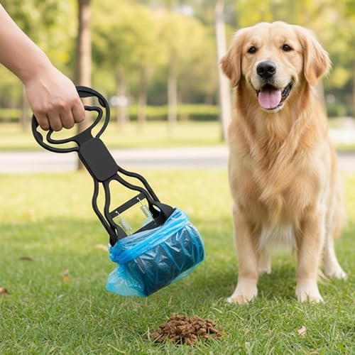 Image of Dog Poop Scooper for Pets | Non-Breakable Pet Pooper Scooper for Dogs & Cats | Mini Portable Poop Picker with Strong Spring | Easy Clean Waste Scooper for Grass, Gravel & Outdoor Use