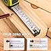 HAUTMEC 16Ft Tape Measure 2PCS with Fractions 1/8, Multi-Catch Hook Retractable Measuring Tools, Heavy Duty Green Compact Case for Construction, Carpenter, Professionals HT0314-2PC