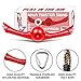 Ninja-Twister Swing Spins Set: Slackline Attachments - 360° Handle Twist-Spin Flips Toy Activate Ninja Powers Warrior Accessories Kids Hang Toys for Playground Backyard, Red