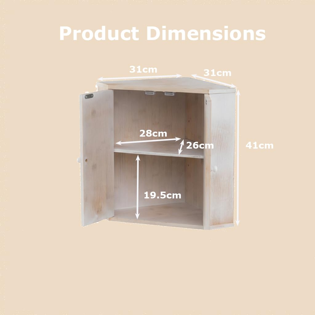 GIANTEX Panera de Madera de Esquina, 31x31x41cm, 2 Puertas