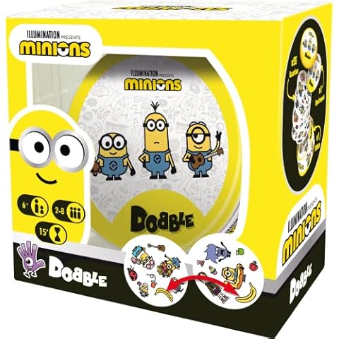 Zygomatic Dobble Minions - Card Game for Young and Old - Test Your Speed, Observation and Reflexes - Five Game Variations Possible - For the Whole Family - Language: German, Multi-Coloured Cover