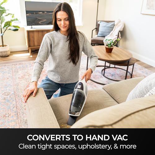 Image of Kenmore 200 Series DS2000 Cordless Stick Vacuum Lightweight Cleaner 2-Speed Power Suction LED Headlight 2-in-1 Handheld for Hardwood Floor, Low Pile Carpet & Pet Hair