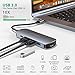 immagine 5HUB USB C, Adattatore Multiporta 7 in 1 USB C Hub con HDMI 4K, Lettore di schede SD/TF, Porta di Carica 100W e 3 Porte USB 3.0 per MacBook Pro/Air, Chromebook, Huawei Mate 10/20/ P20