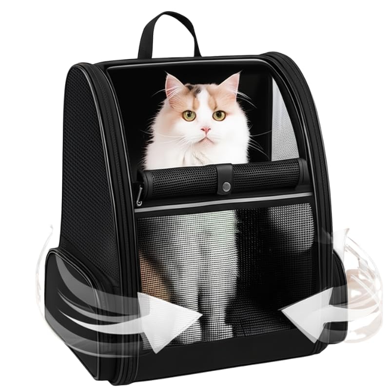 Image of Pet Carrier Airline Approved, Pet Carriers for Medium Small Cats and Dogs, Pet Carrier for Cat, Dogs, Puppy Carrier (Black Travel)