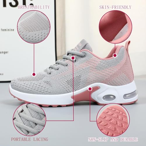 Women's Cushion Sneakers - Breathable, Non-Slip Walking Shoes with Shock-Absorbing Comfort, Lightweight for Running, Walking, and Everyday Use3