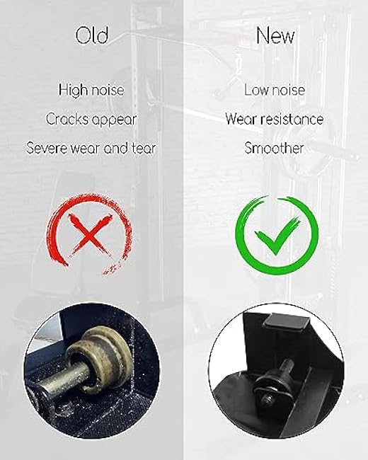 Upgrade Gym Replacement Wheel Rollers Fit for Total Gym 1000 1100 1400 1500 1600 1700 1800 1900/Achiever/Force/Gold/FIT Max/Platinum/Pro/Supra/Supreme/Ultima/Ultra/X-Force/XLi, 4Pcs