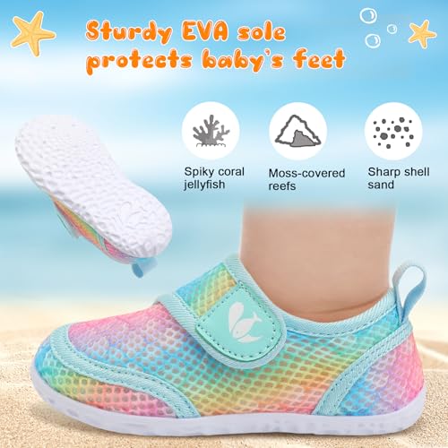 Image of FEETCITY Toddler Water Shoes Boys Girls Swim Shoes Quick Dry Kids Aqua Socks Barefoot for Beach Swimming Pool