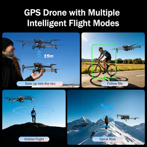 Image of K600PRO GPS Drone with EIS 4K Camera for Adults Beginner,3 Axis Gimbal Professional Long Range Drone with 5.5'' Touchscreen on Controller,Auto Return Follow Me,15KM FPV Transmission 55 Min Flight Time