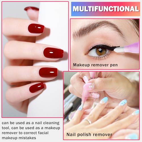 Qiufsse Nail Polish Remover Pen,5Pcs Nail Polish Corrector Pen With Makeup Remover,Nail Edge Cleaning Pen Nail Polish Clean Up Tool For Nail Art Diy,Nail Polish Pen Remover Stick thumb #5