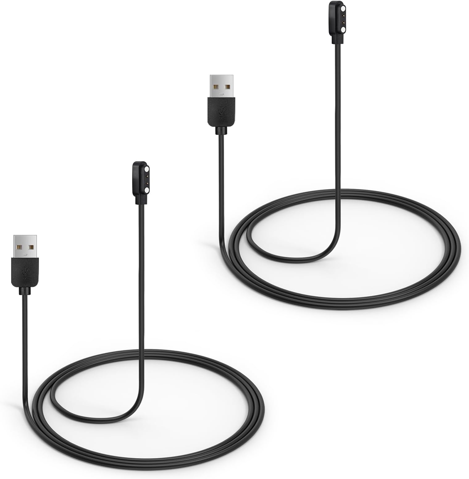 YEAOI2-Pack Magnetic Charger for DINJOO Dog Bark Collar, USB Charging Cable, Black