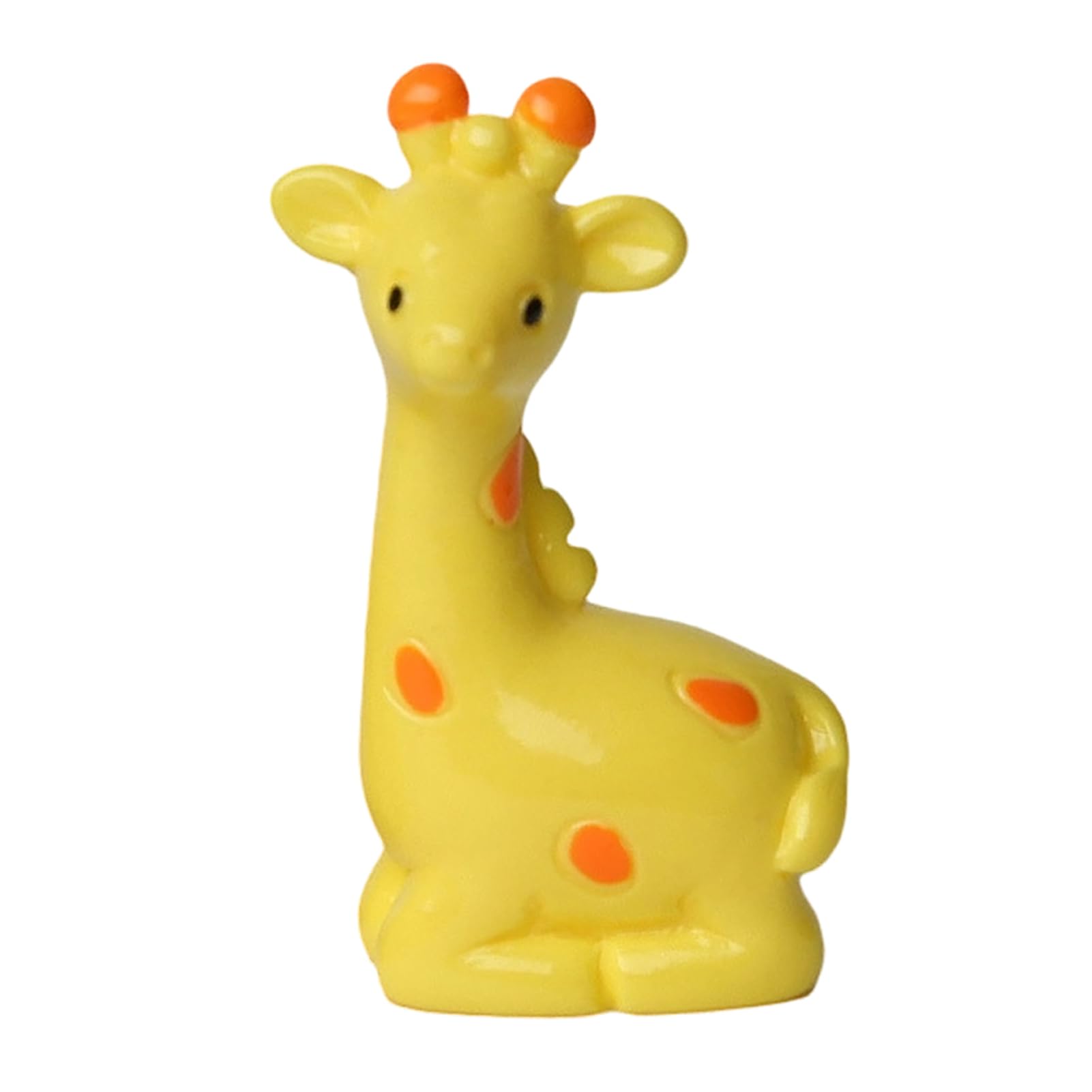 Virelynx Mini Resin Giraffe Figurine – Tiny Giraffe Ornament for Cake Topper, Cute Animal Miniature for Fairy Garden Moss Landscape