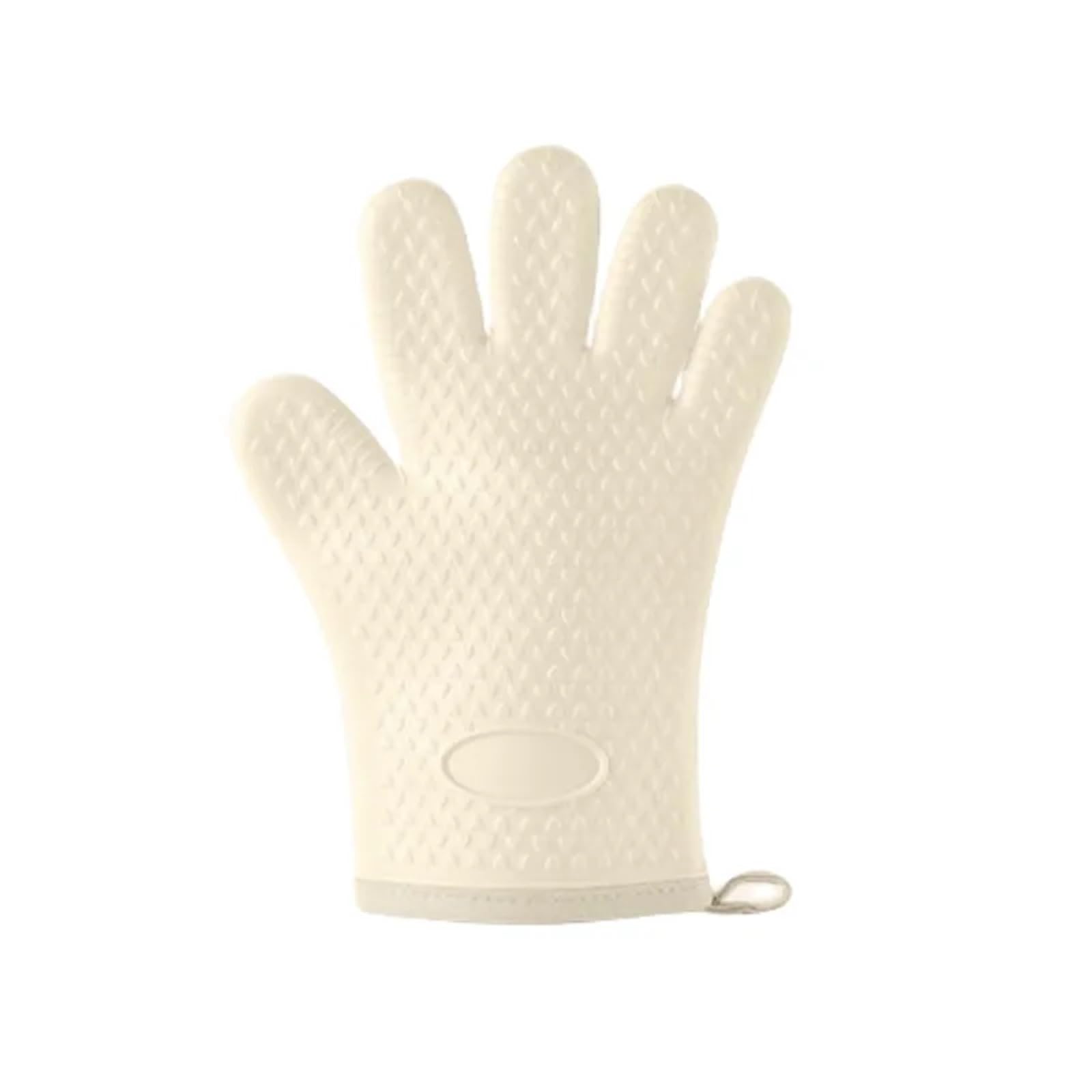 2Pcs Oven Mitts Bake Silicone Gloves Anti-scald Microwave Baking BBQ Anti Heat Resistant Potholder For Cooking & Baking(White)