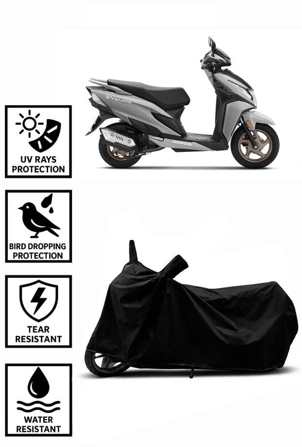 Image of Heavy Duty Waterproof Scooty & Bike Cover for Honda Dio - UV Resistant, Dustproof & Rain Protection, All-Weather Outdoor Cover for Bikes & Scooty with Buckle Straps