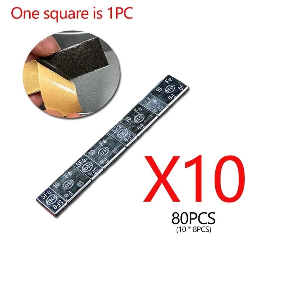 Samoprzylepne ciężarki do kół 80/200 szt. 5g/10g pasujące do felg aluminiowych samochodów/motocykli | Samoprzylepne klocki wyważające do opon 5g 10g – wstępnie przycięte do wyważania felg aluminiowych(200Pcs)