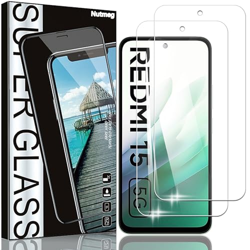 Nutmeg �Ή� Xiaomi Redmi 15 5G �p �K���X�t�B���� 2 �� �����K���X | Xiaomi ���h�~15 5g �t�B���� ���Ɏq�f�� �d�x 9H �C�A�[�� �\��t���ȒP �������� �ϏՌ� �w��h�~ 99%�̍����ߗ� �����x�^�b�` ��U