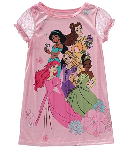 Disney Girls' Princess Nightgown (3T, Princesses/Sparkle)