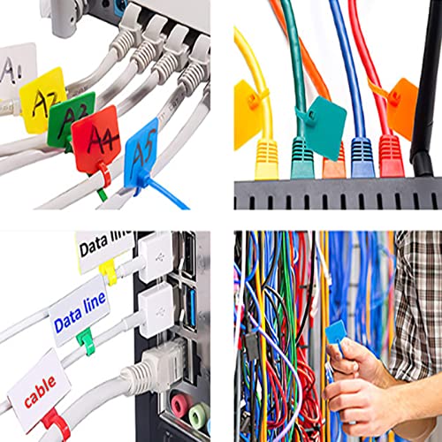 Image of 100PCS Multi-Color Self Locking Nylon Waterproof Shipping Tags (Pack of 2)