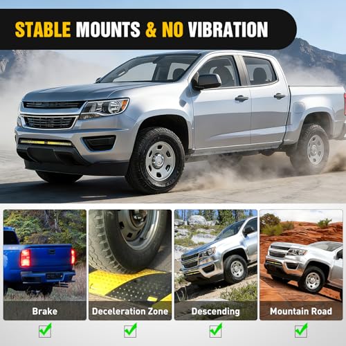 Image of Nilight Front Lower Hidden Bumper Mounting Brackets for 32inch Single Row LED Light Bar Compatible with 2015-2022 Chevy Colorado 4WD /2WD 2015-2022 GMC Canyon 4WD /2WD