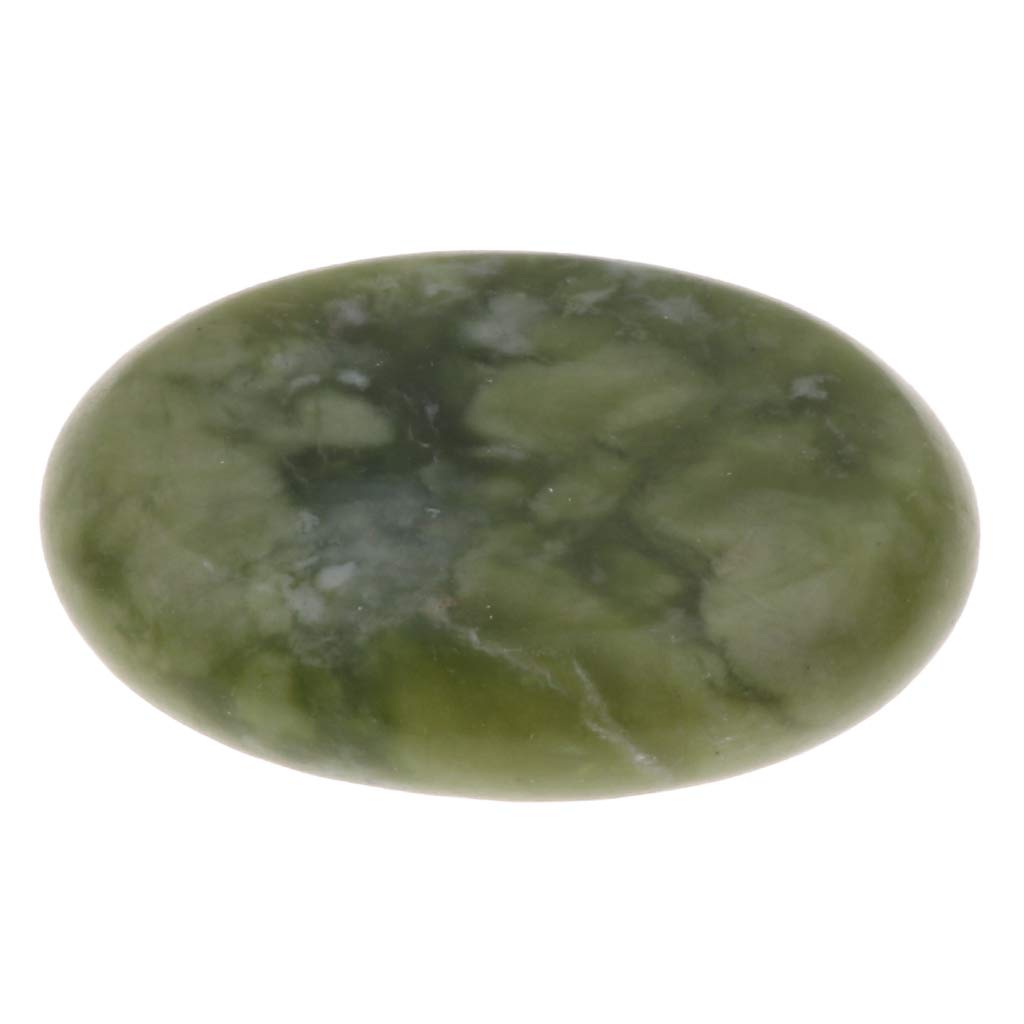 MERIGLARE Round Jade Gua Sha Massage Tools for Face Natural Jade Stone for