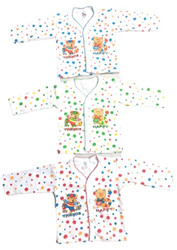 Image of Hosiery (Cotton) Suit (Top & Bottom) - Unisex (Baby Boy & Baby Girl) - Set of 3 (3 Tops & 3 Bottoms)