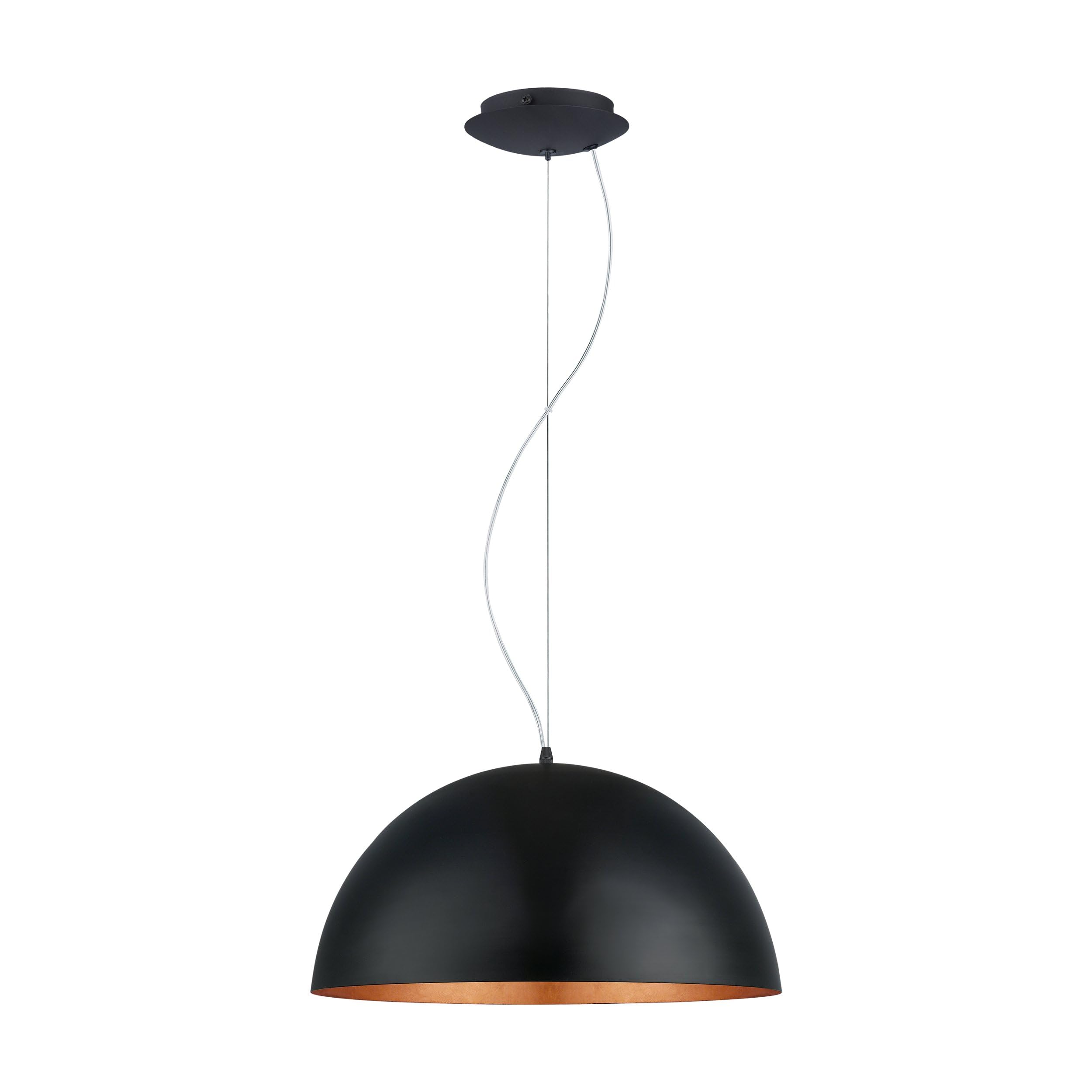 Eglo lampada a sospensione Gaetano 1, fiamma, stile industriale, acciaio