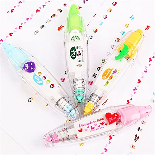 Image of DPISZONE Decorative Lace Pen Cute Novelty Decorative Correction Tape Correction Fluid School & Office Supply Scrapbooking Supplies, Decorative Edging Tape, Correction Tape for Journal Supplies Scrapbook, Crafts and Arts Projects (5)