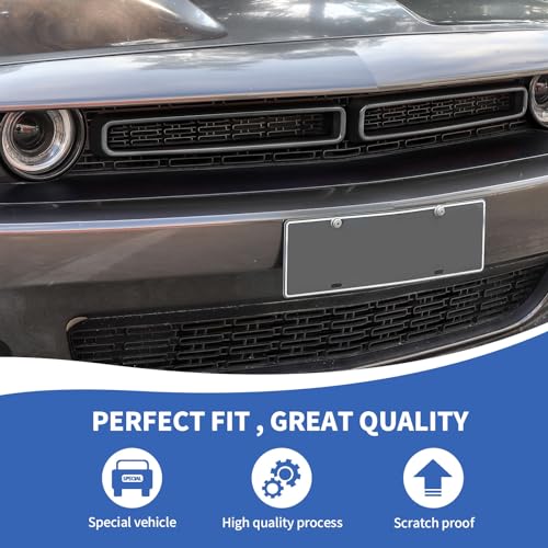 Image of RAZPOY Front Grille Inserts Grill Guard Compatible with 2015-2023 Dodge Challenger Exterior Accessories, Black