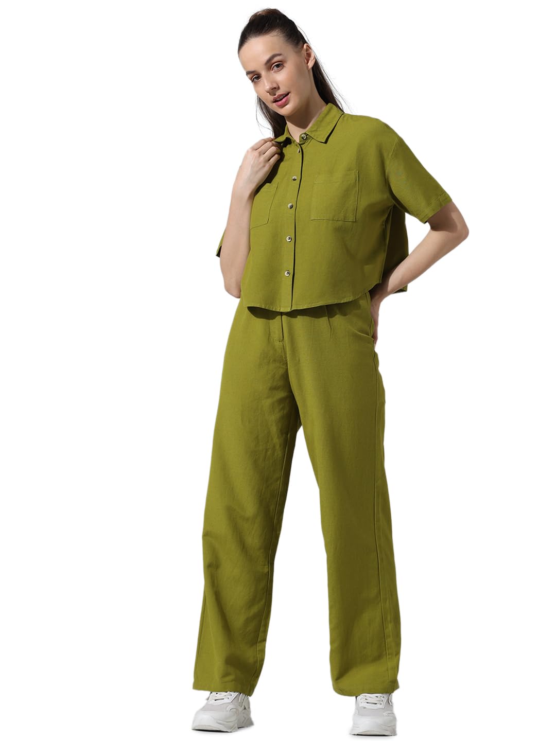 only Women's Cotton Blend Loose Fit Shirt-picture-38