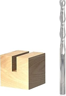 Sinoprotools Spiral Router Bits with Up-Cut 1/4 inch Shank, Solid Carbide 4 inch Extra Long CNC Spiral Bit Up-Cut, 2-Flute 2-Inch Cutting Length, CNC Bits End Mill for Foam ABS, EVA