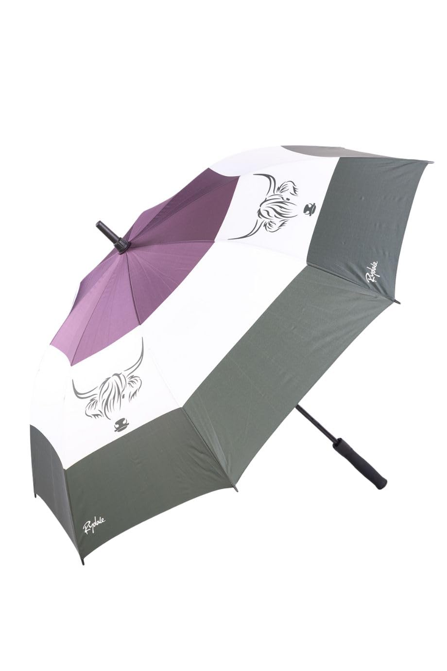 Rydale Byland Large Golf Umbrella Country Designs Pheasant Polka Dot Plain Purple Navy Brolly (Byland)